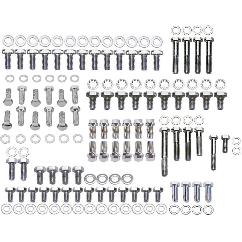 Speedway Small Block Chevy Chrome Engine Bolt Kit