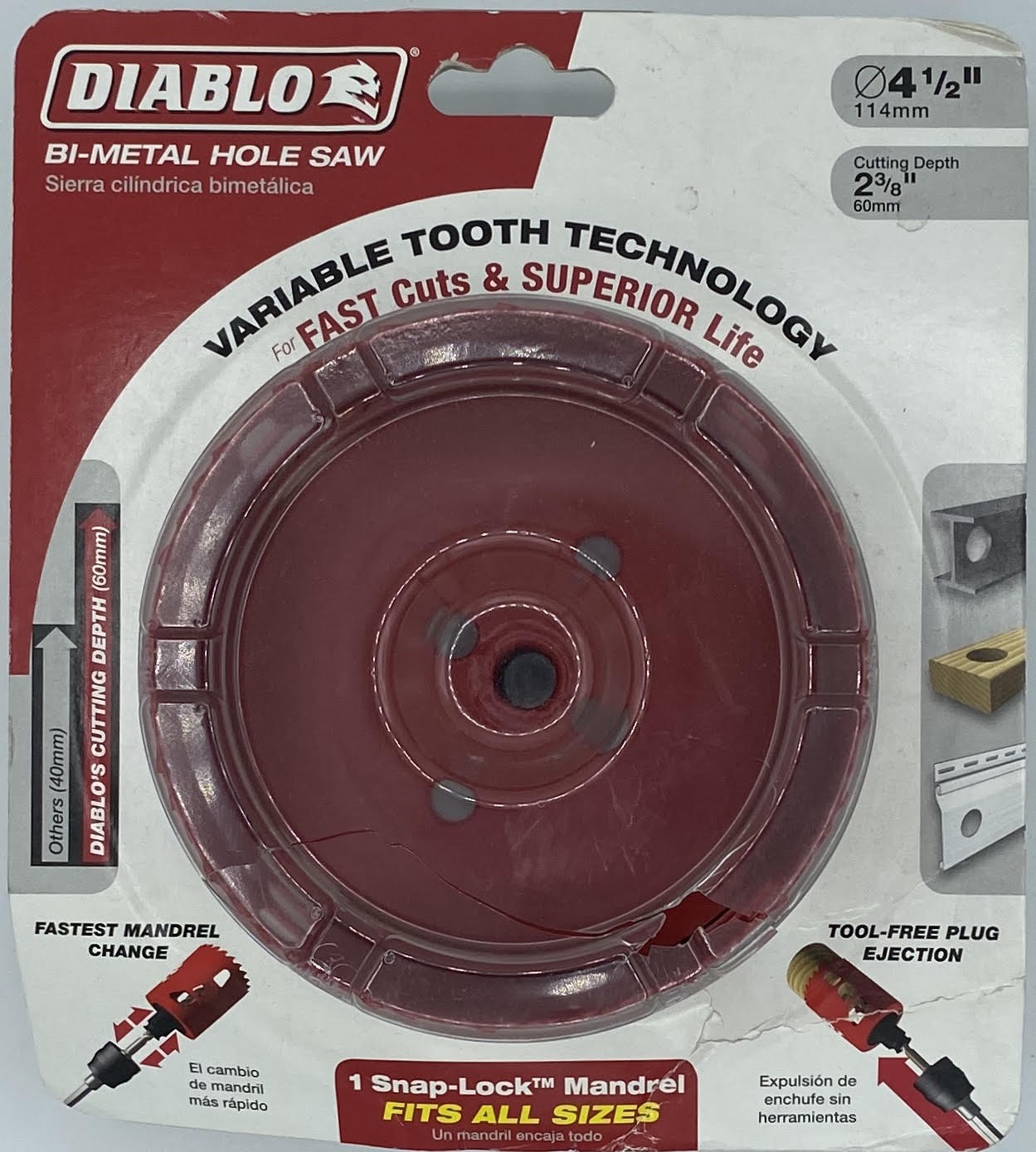 Diablo DHS4500 4-1/2in Bi-Metal Hole Saw