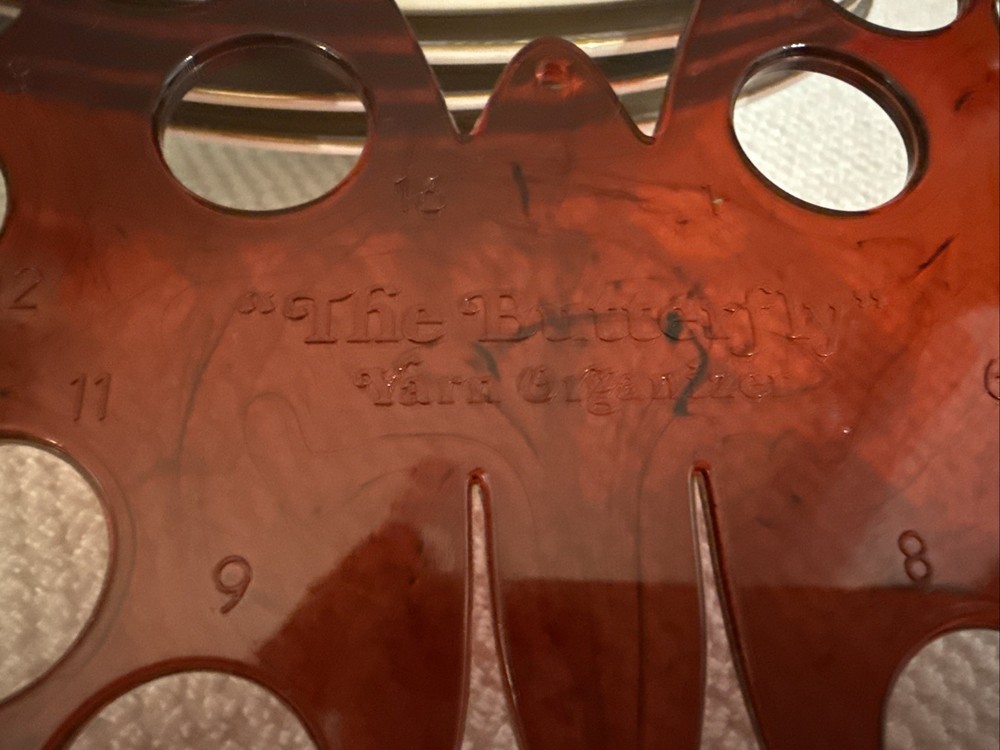 Butterfly Yarn Organizer Tortoise Shell