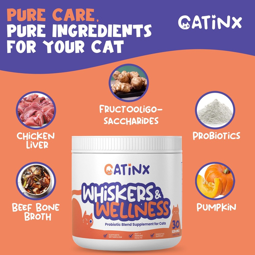 Whiskers & Wellness Probiotic Blend - Digestive Support &