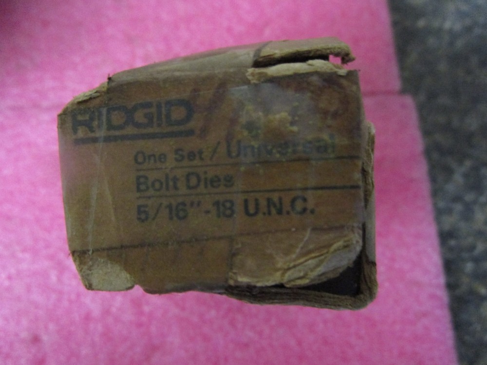 RIDGID THREADER THREADING UNIVERSAL BOLT 5/16" DIES 5/16-18 UNC