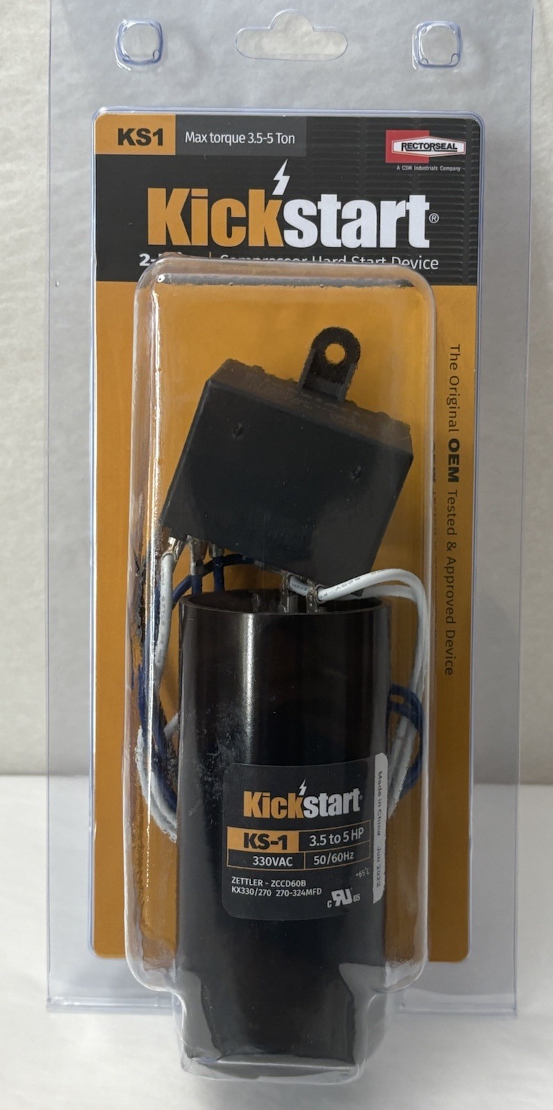 Kickstart KS1 RectorSeal 96506 Compressor Hard Start Device 2Wire 3.5-5HP 330VAC