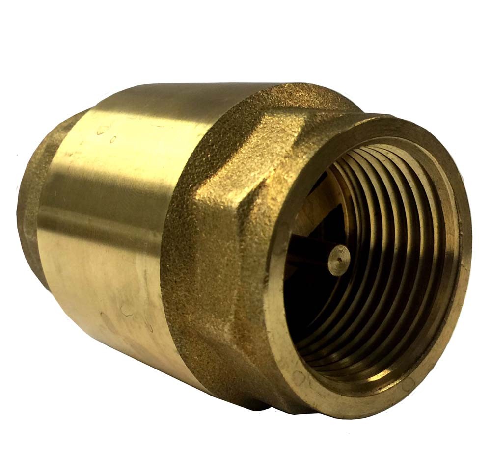 Libra Supply 3'', 3 inch IPS Threaded Brass Spring Check Valve, 200 WOG