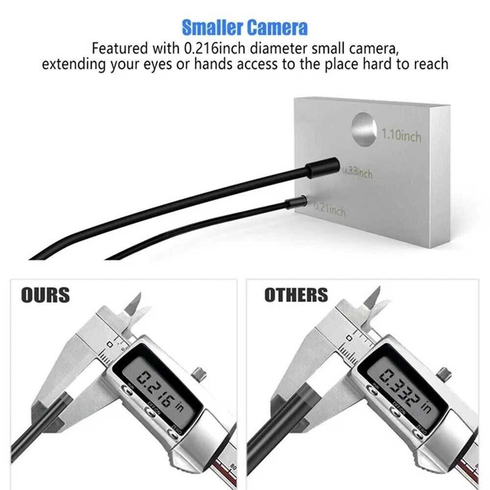 ANCEL Wireless Endoscope 1080P Snake Camera WiFi Borescope Inspection Camera 5m