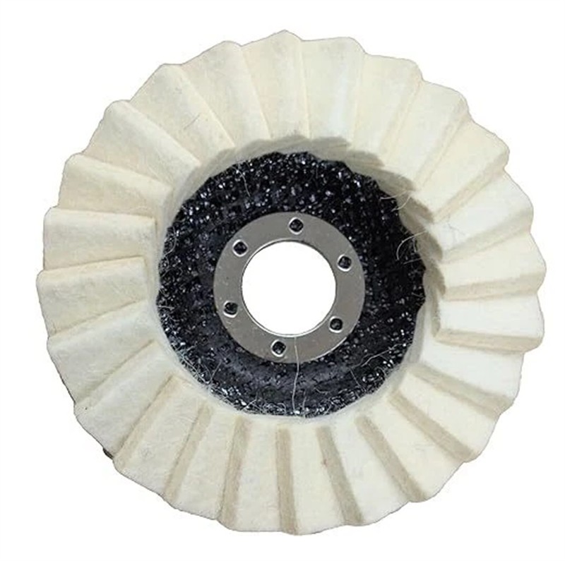 3PCS 125MM Wool Felt Flap Disc Metal working Polishing Buffing Wheel For Grinder