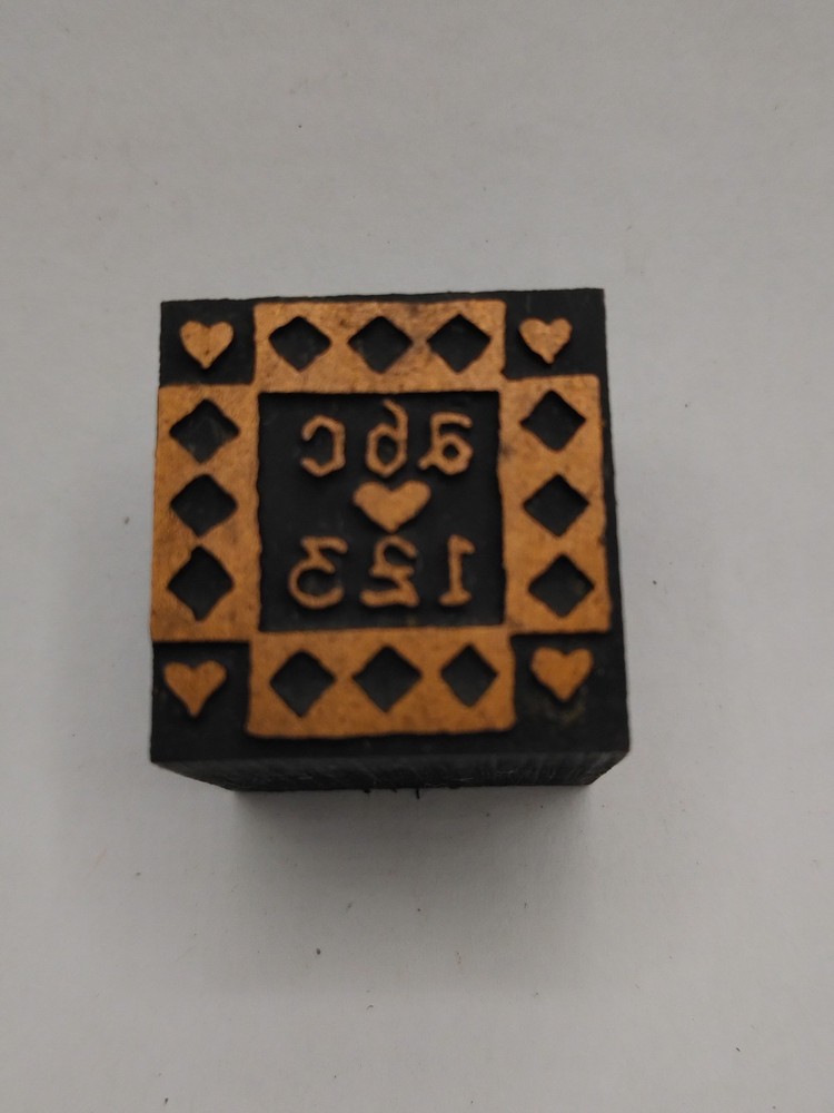 Printing Letterpress Printers Block 123 ABC