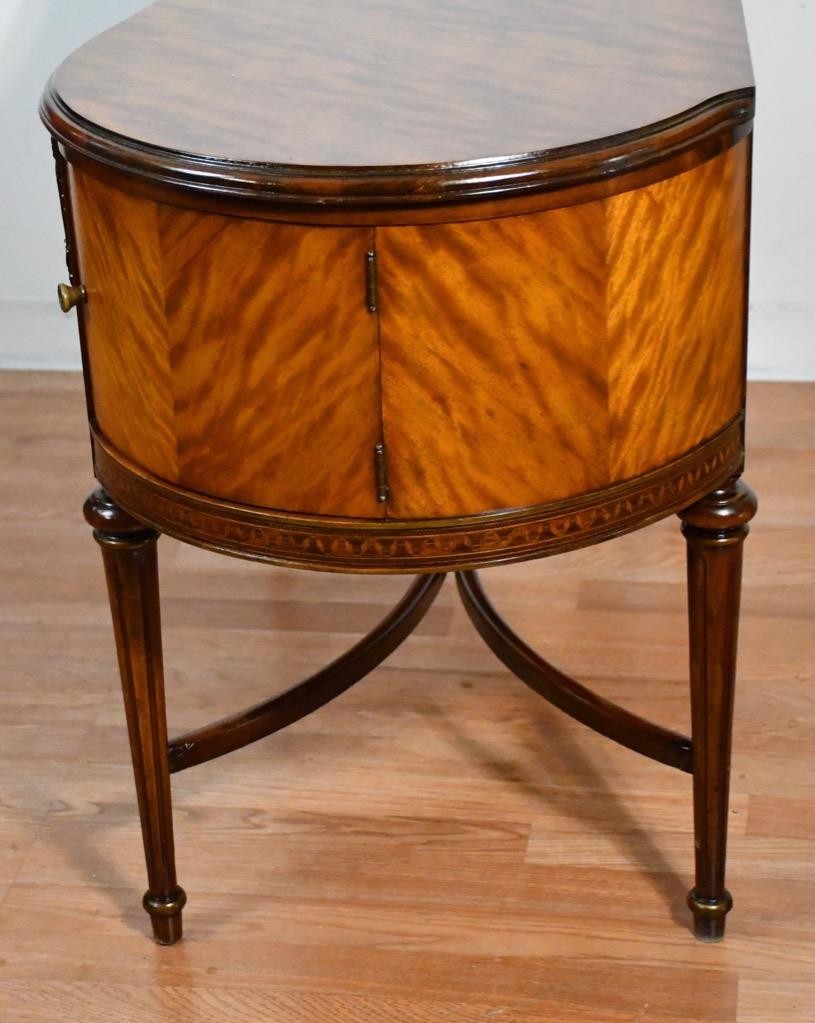 1920s SET of Antique French Satinwood Vanity Makeup table / Chair and Mirror