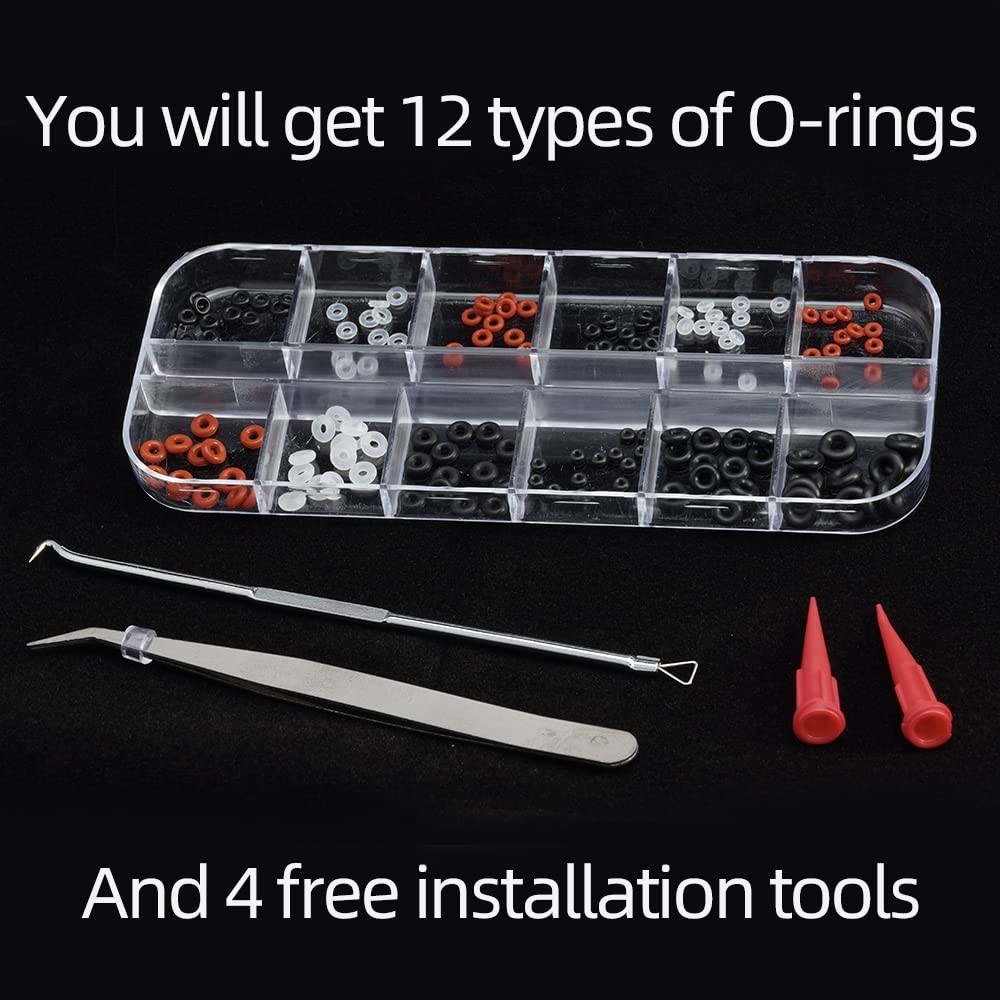 Buna-N O-Ring Tool Kit for Mini Dental Implant Replacement, 3 Sizes