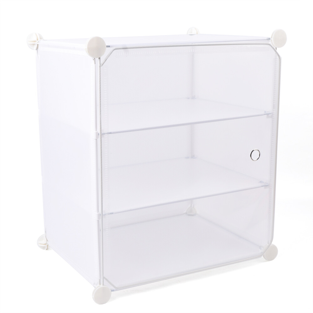 12 Tiers Storage Organizer Shoe Rack Clear Unit Cube Cabinet Shelf Stackable DIY