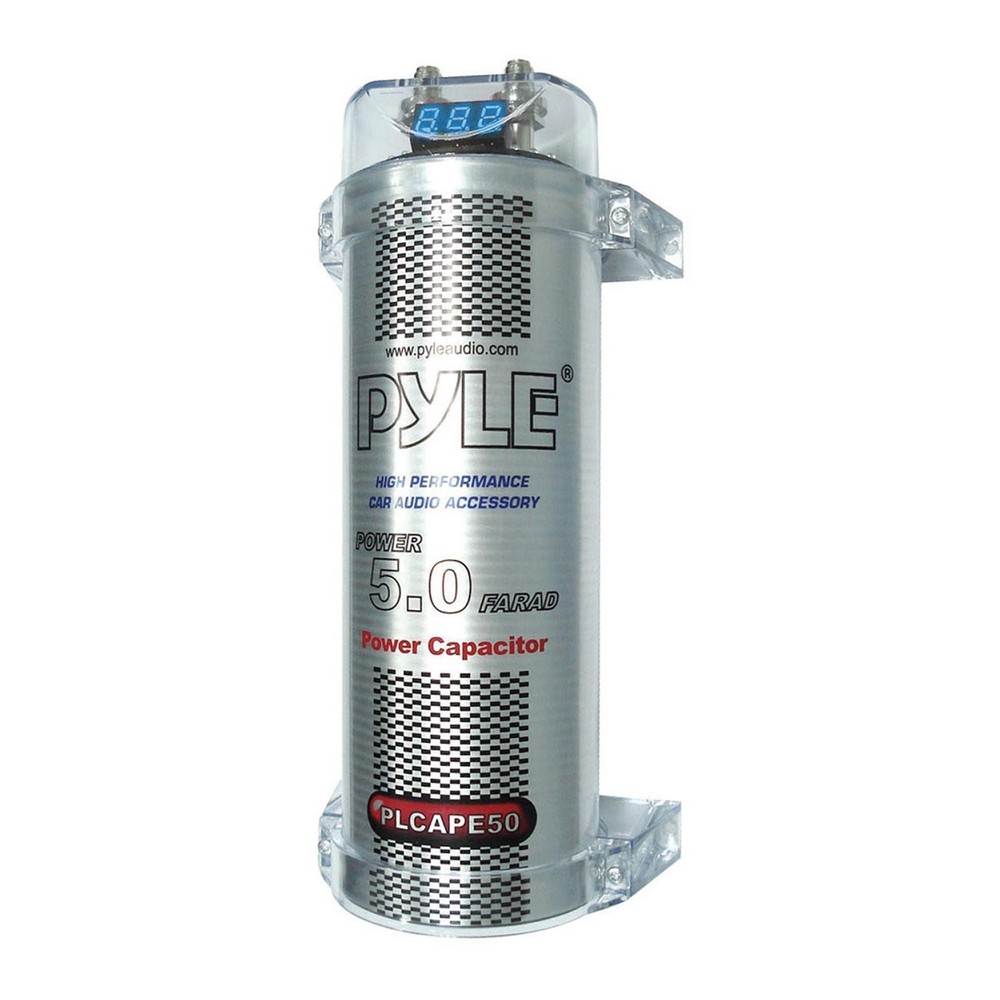 Pyle PLCAPE50 5.0 Farad Digital Power Capacitor, 20V DC Continuous