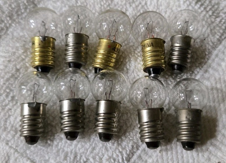 LIONEL MINIATURE CLEAR LIGHTBULB (10 PCS)