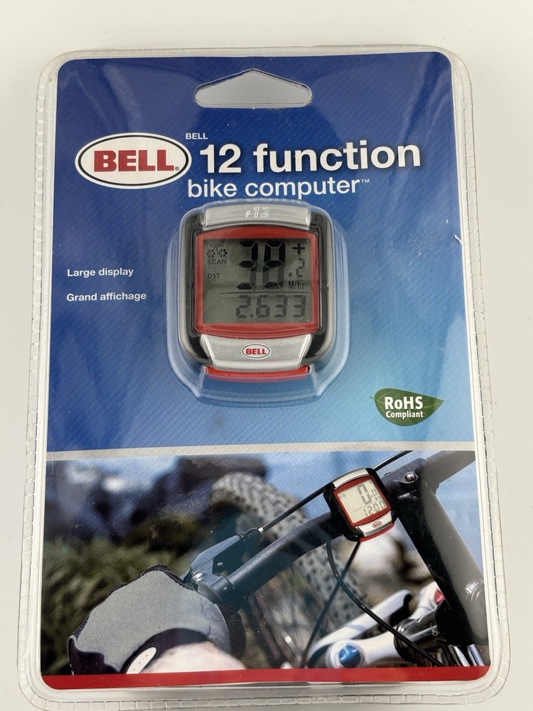 BELL Bicycle Bike Computer 12 Function Large Display Odometer Clock Timer Sealed