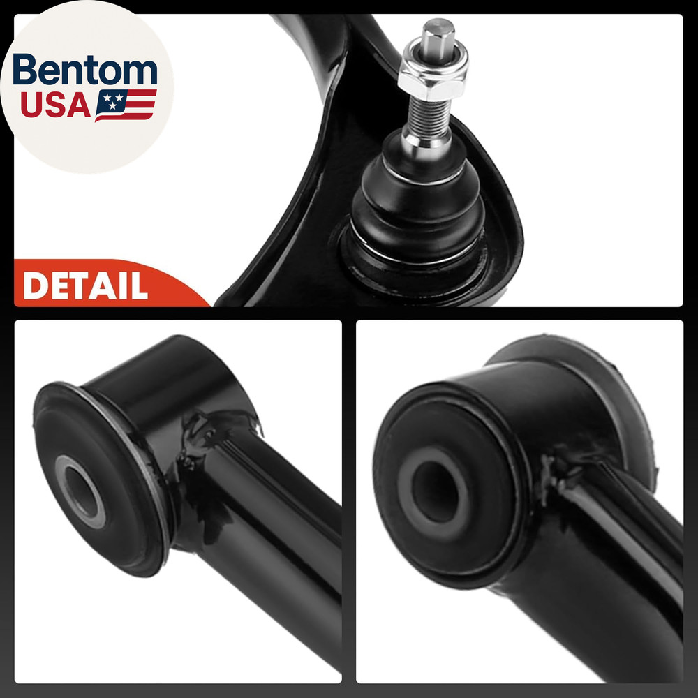 2 X Front Upper Control Arm, with Ball Joint & Bushing, Compatible with Ram 1500