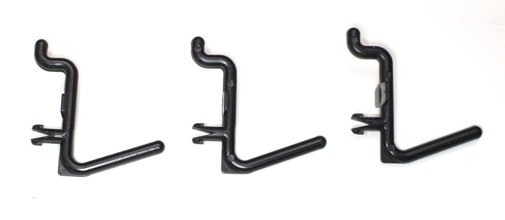 Plastic Black L Style Pegboard Hook Kit Tool - 50 Pack - PEGBOARD NOT INCLUDED