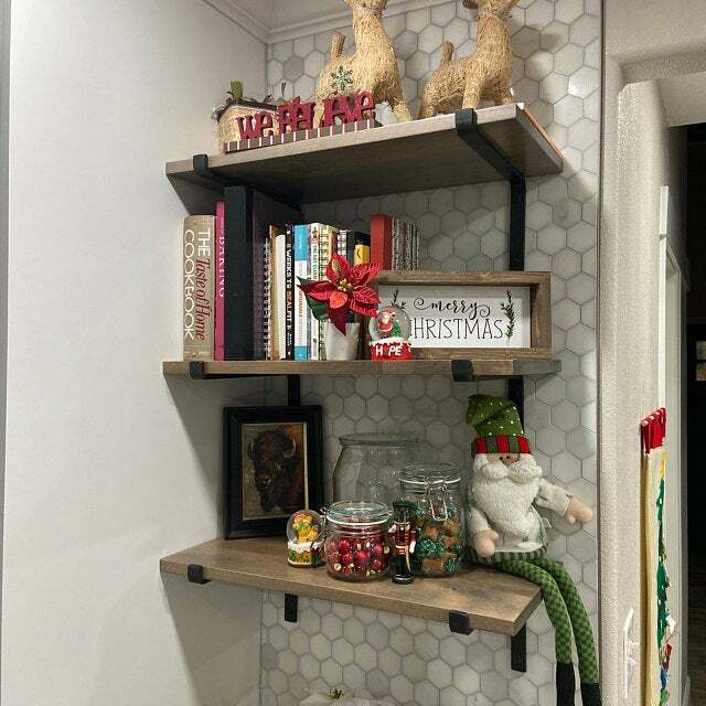 Metal Shelf Brackets Clear wax finish
