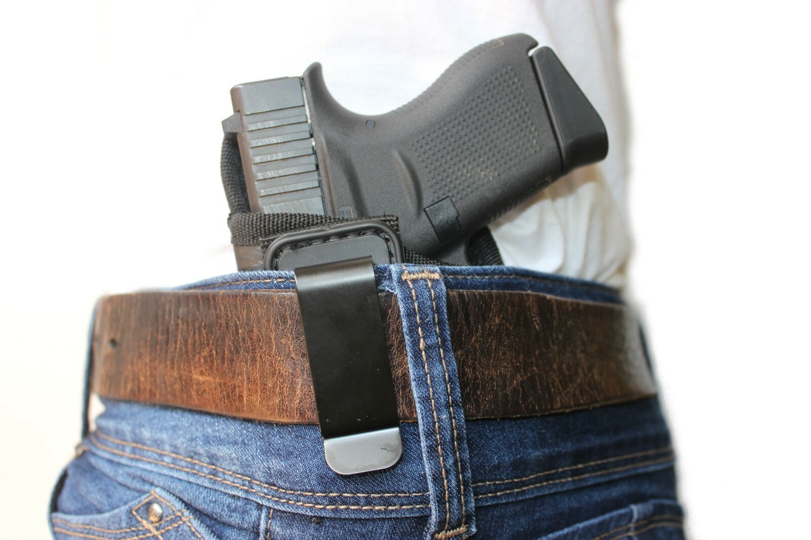 IWB Soft Leather Holster Houston - You'll Forget You're Wearing It! Choose Model