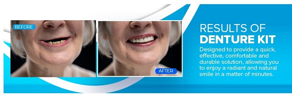 DIY Denture Kit full upper/ full lower False Dentures teeth Home Made Dentures