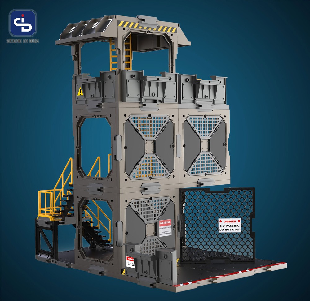 1:18 1:24 Diorama 3D Buildi Set Acid Rain War Dark Source for 3.75/2.5'' Model