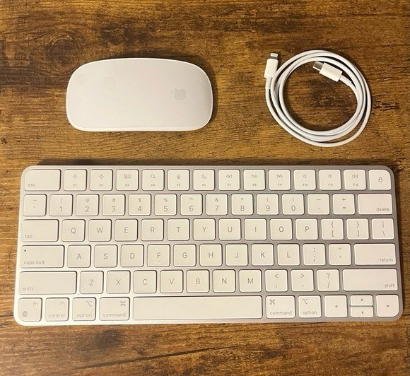 Apple Magic Keyboard & Magic Mouse 2 Bundle, Wireless, QWERTY, White/Silver
