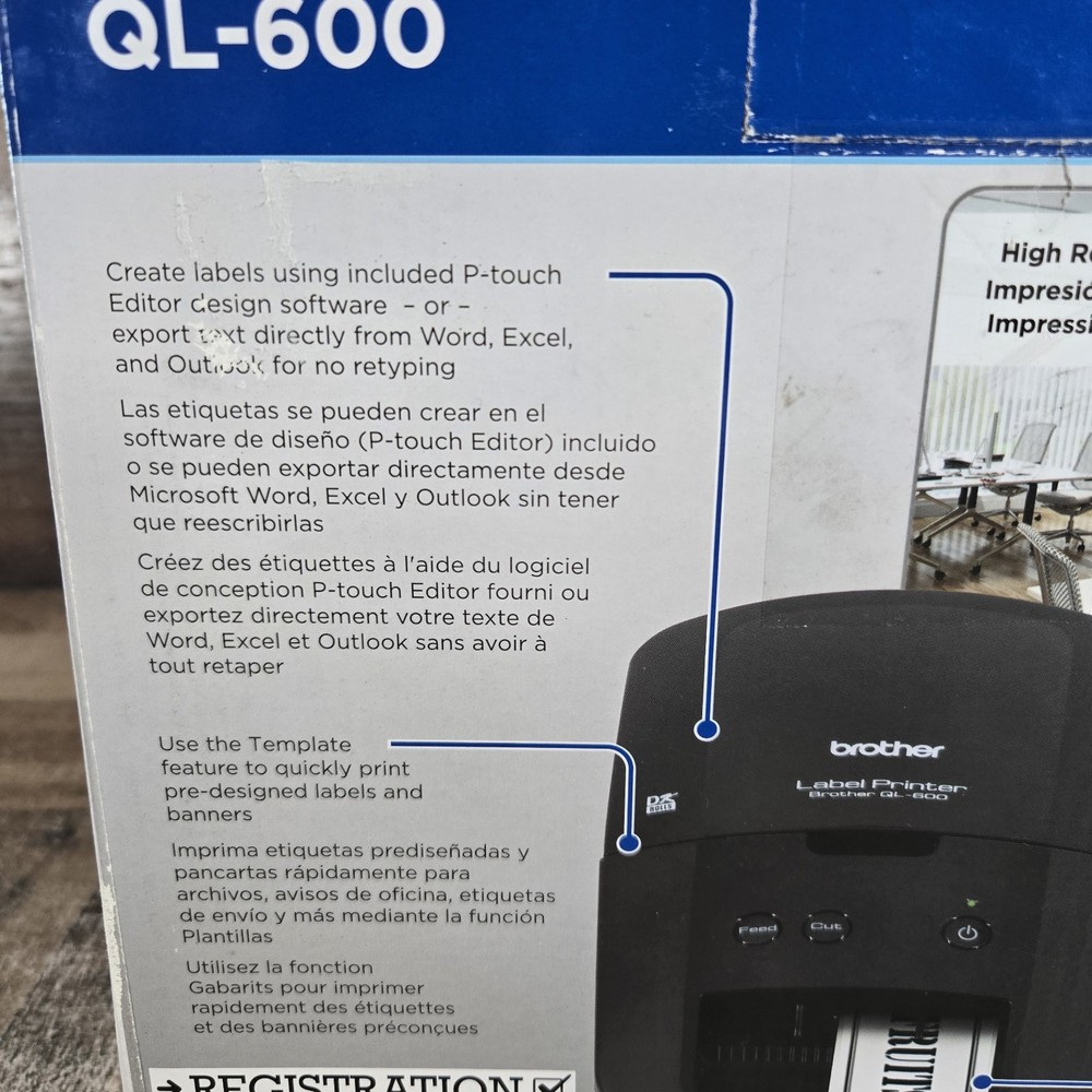 Brother QL-600 Label Printer Automatic Cutter New in Box