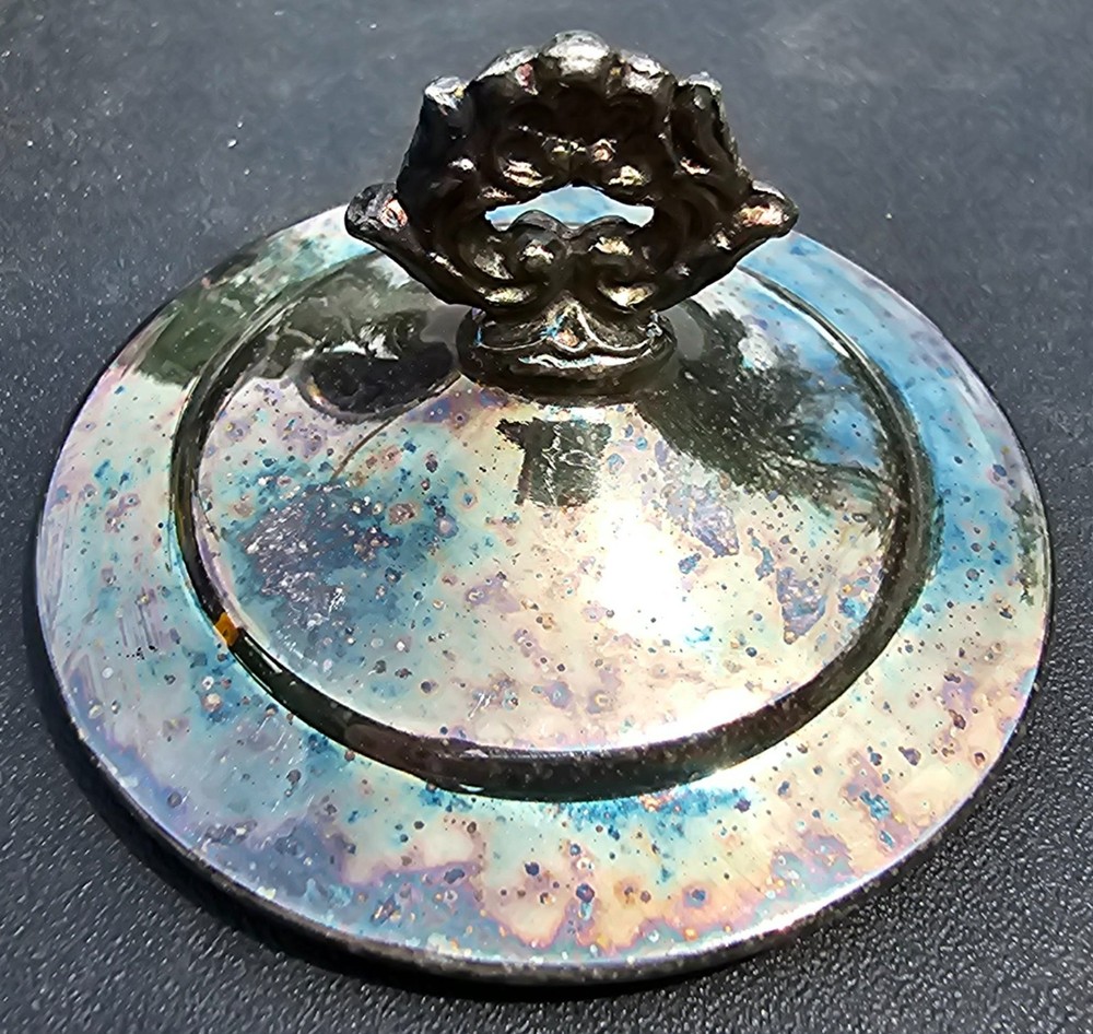 Vintage Silver Sugar Bowl Original Surface