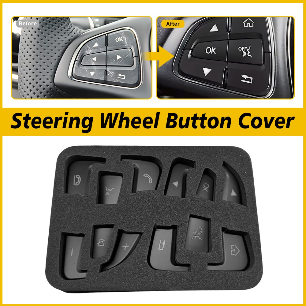 Steering Wheel Multi-Function Button Cover for Mercedes-Benz C300 2015-2019