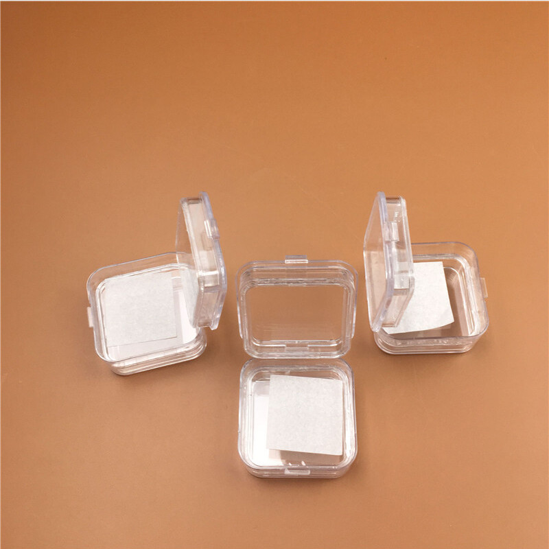 10pcs 2 Inch denture Tooth Box Membrane Plastic Transparent Tooth box to storage