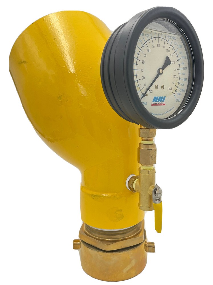2-1/2" NST Hydrant Flow Test Swivel Diffuser 100Psi/1680 GPM Gauge