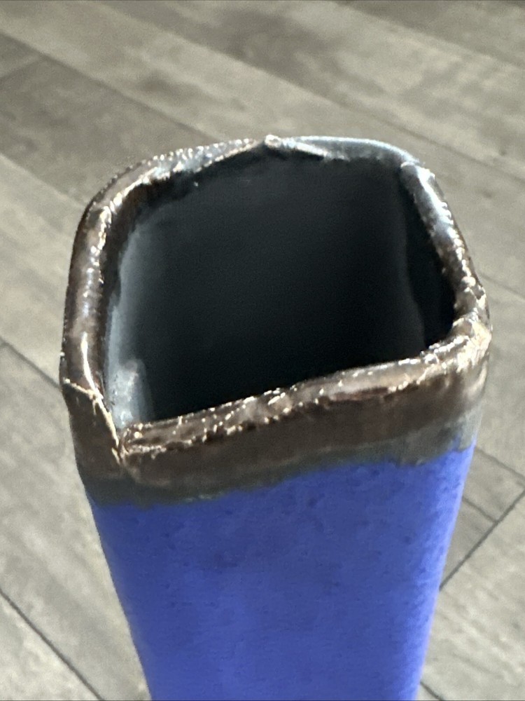 Aegean Sea Blue Ceramic Vase 10"