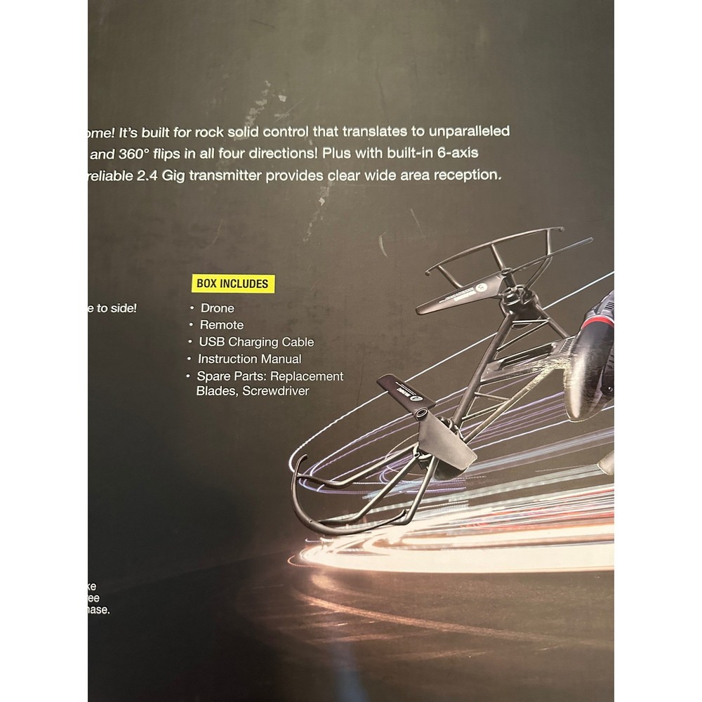 Protocol Axis RC Drone for Stunts 360 Flips Crash Resistant 24 Gig Remote