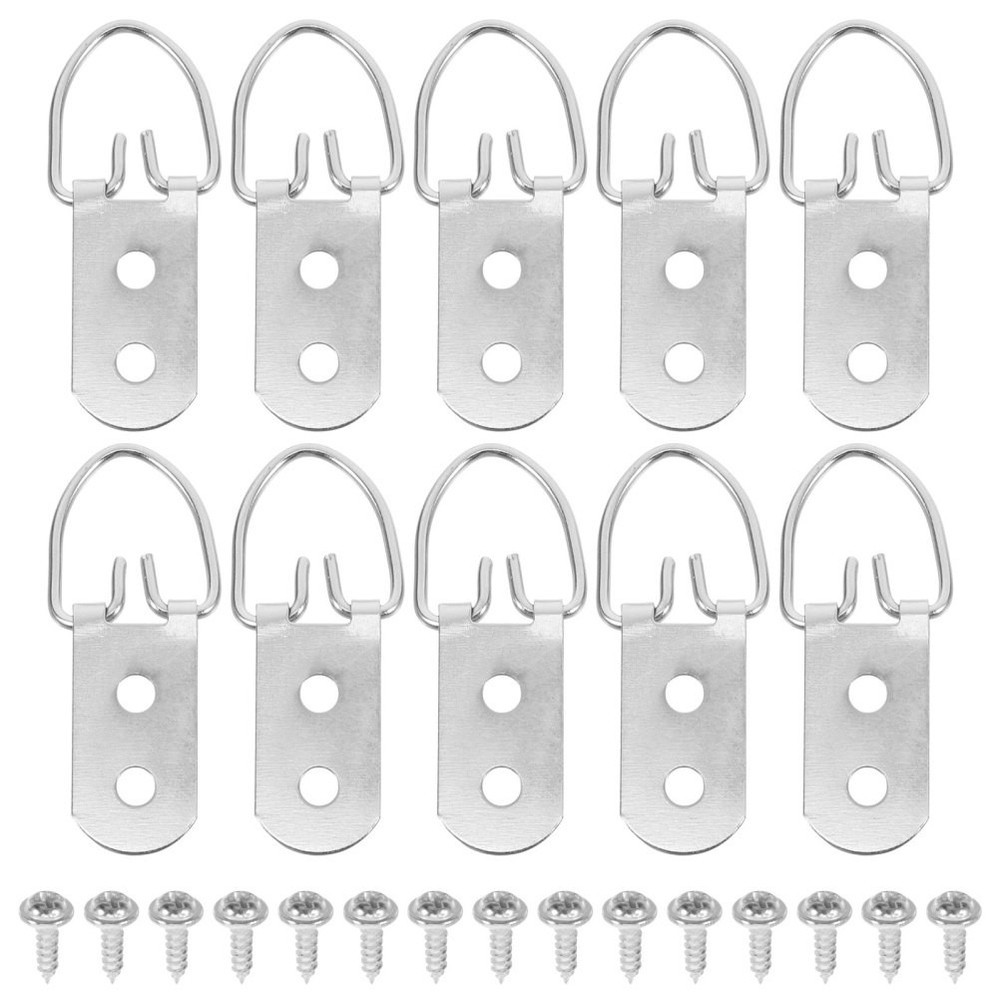 30 Set Picture Frame Hanging Hooks D- Hangers Mounting Hardware