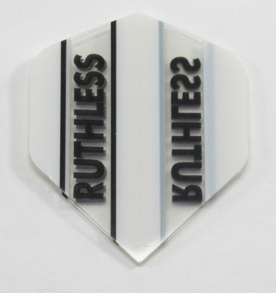 WHITE RUTHLESS Mini Flights 100 Micron Ex-Tough  4 Sets tracked