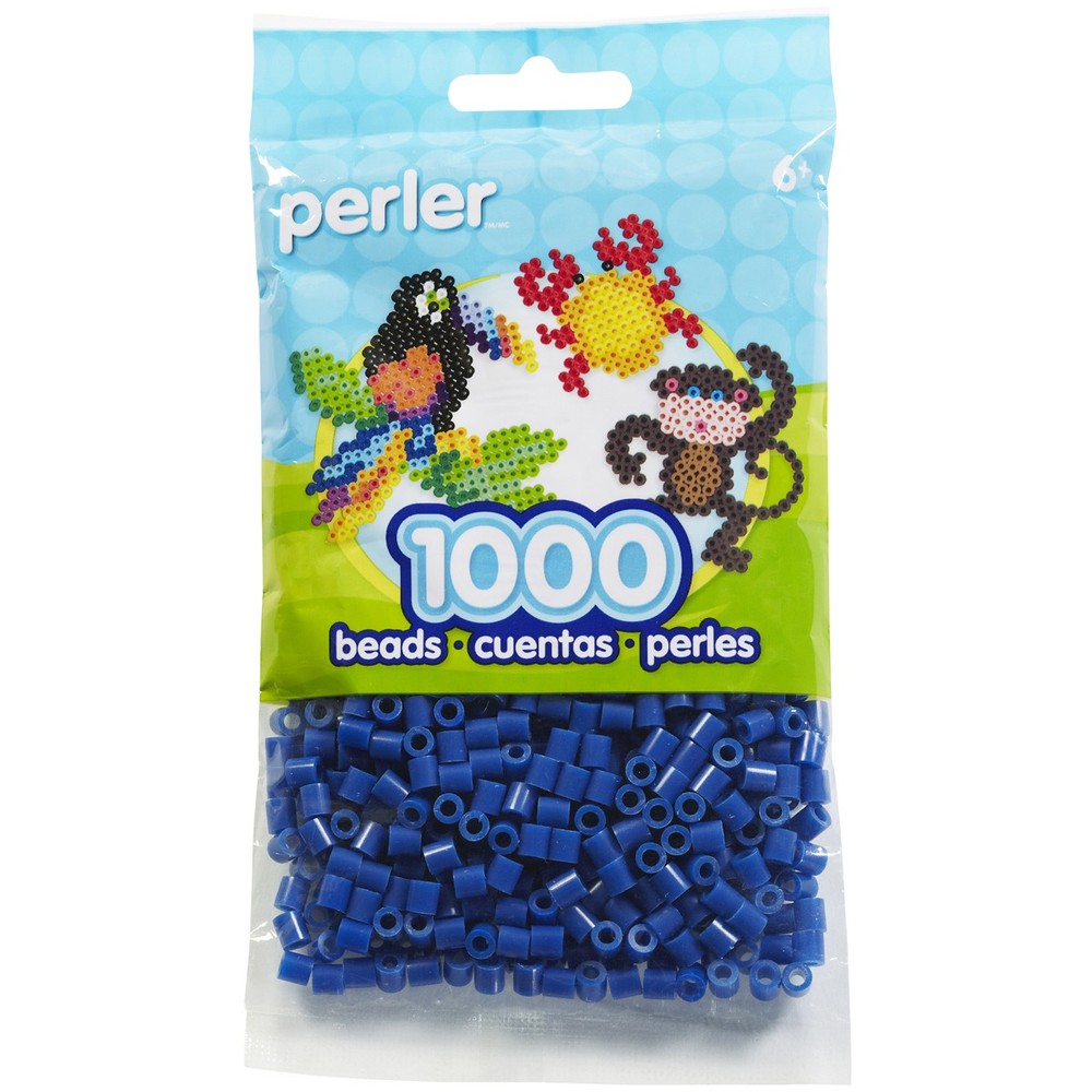 Perler Beads 1,000/Pkg-Dark Blue - 3 Pack