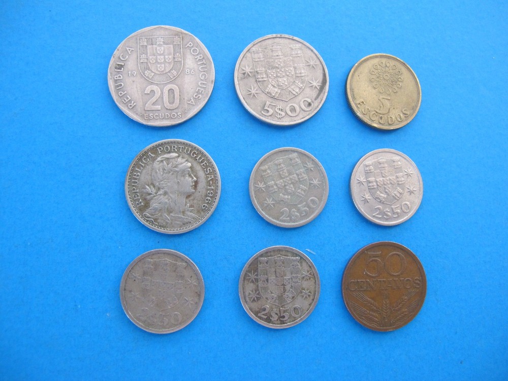 9 Portugal Coins