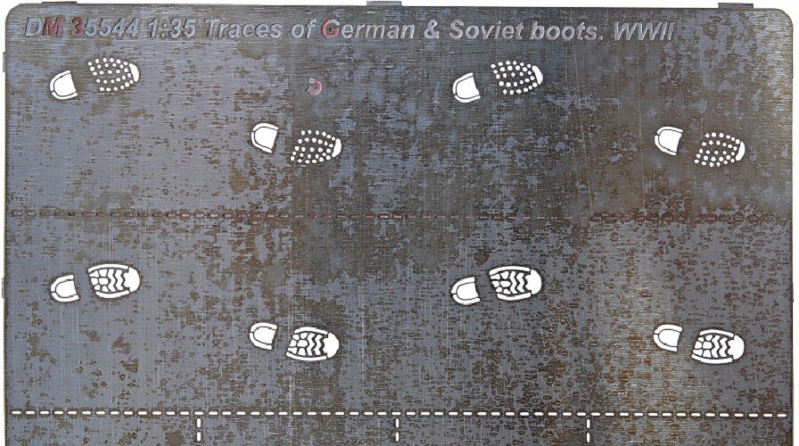 Dan Models 35544 Scale 1:35 Stencil Applying Footprints From Boots 2 types WWII