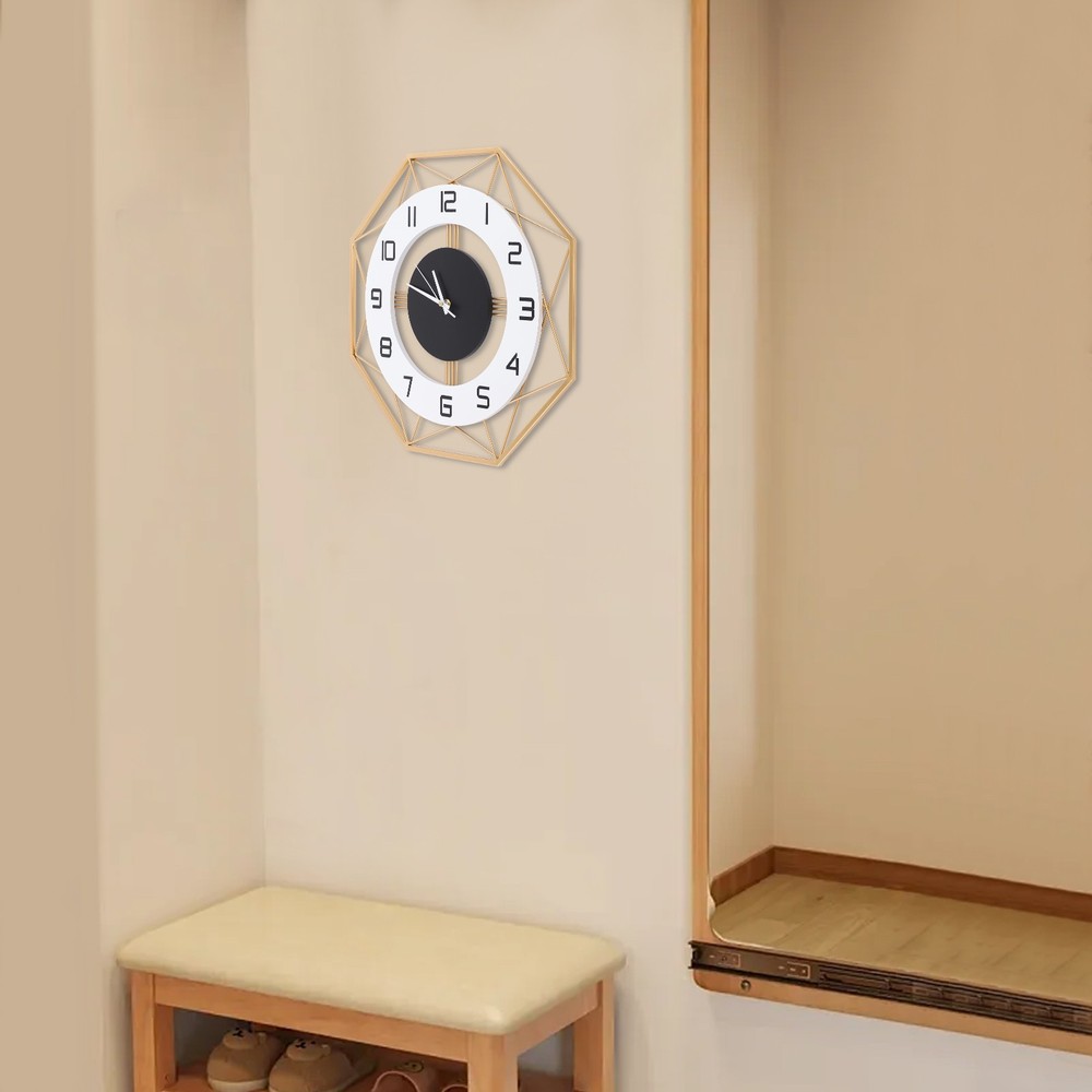 Stylish Octagonal Wall Clock with Silent Sweep Movement and Durable Design