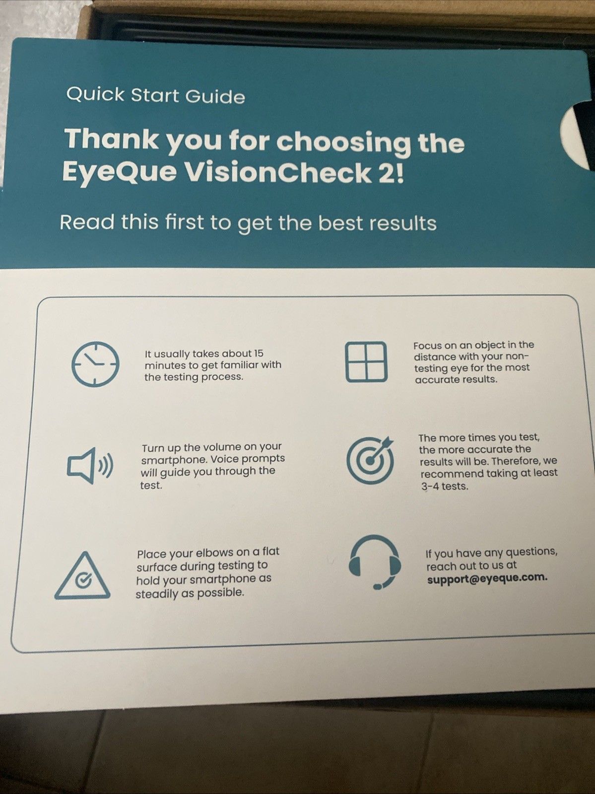EyeQue Vision Check 2 Ophthalmic Refractometer New