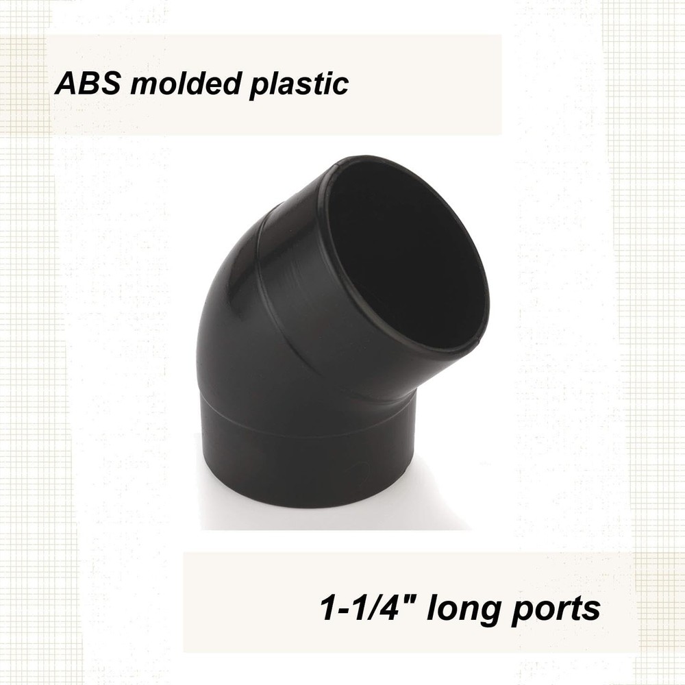 Dust Connection 2-1/2" 45 Degree Elbow Fitting For Dust Collection System