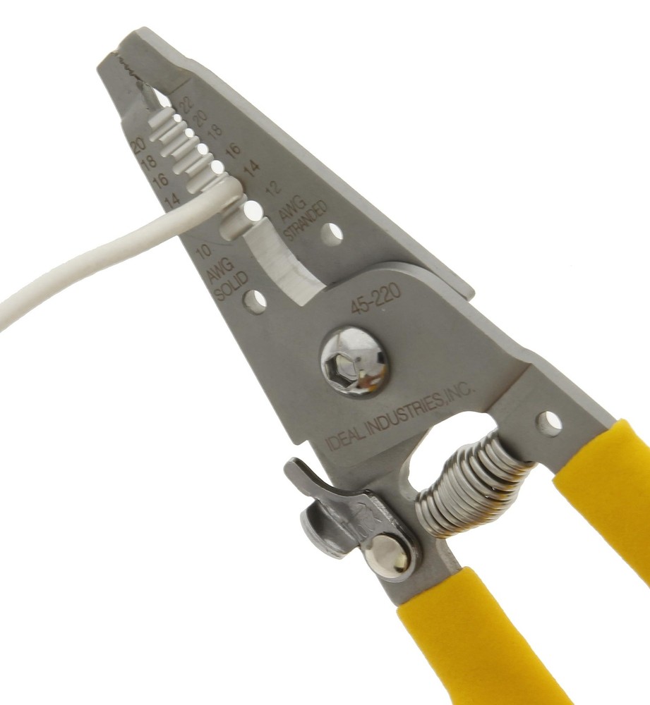IDEAL Electrical 45-220 T-Stripper Wire Stripper, 10-20 AWG Solid, Black