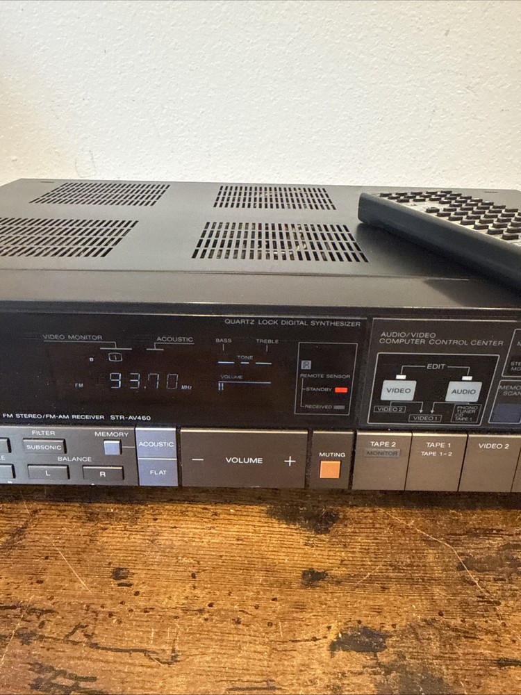 Sony STR‑AV460 Stereo Receiver — W / Remote Bundle Excellent EUC — Fully Tested