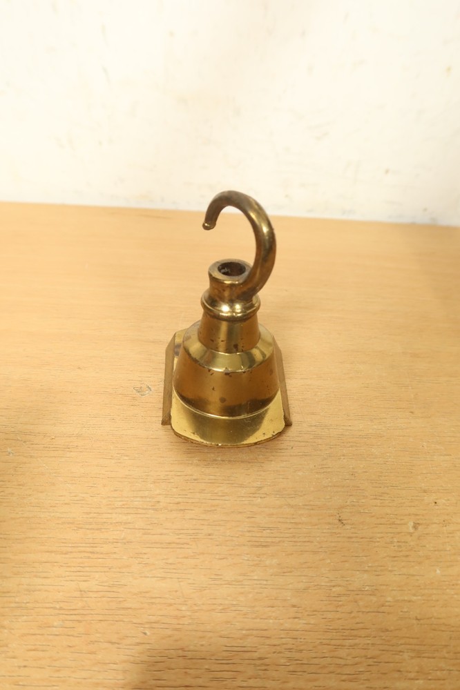 70s Ceiling Master Sliding Quick Fit Rose Chandelier Fitting Hook Lighting Brass