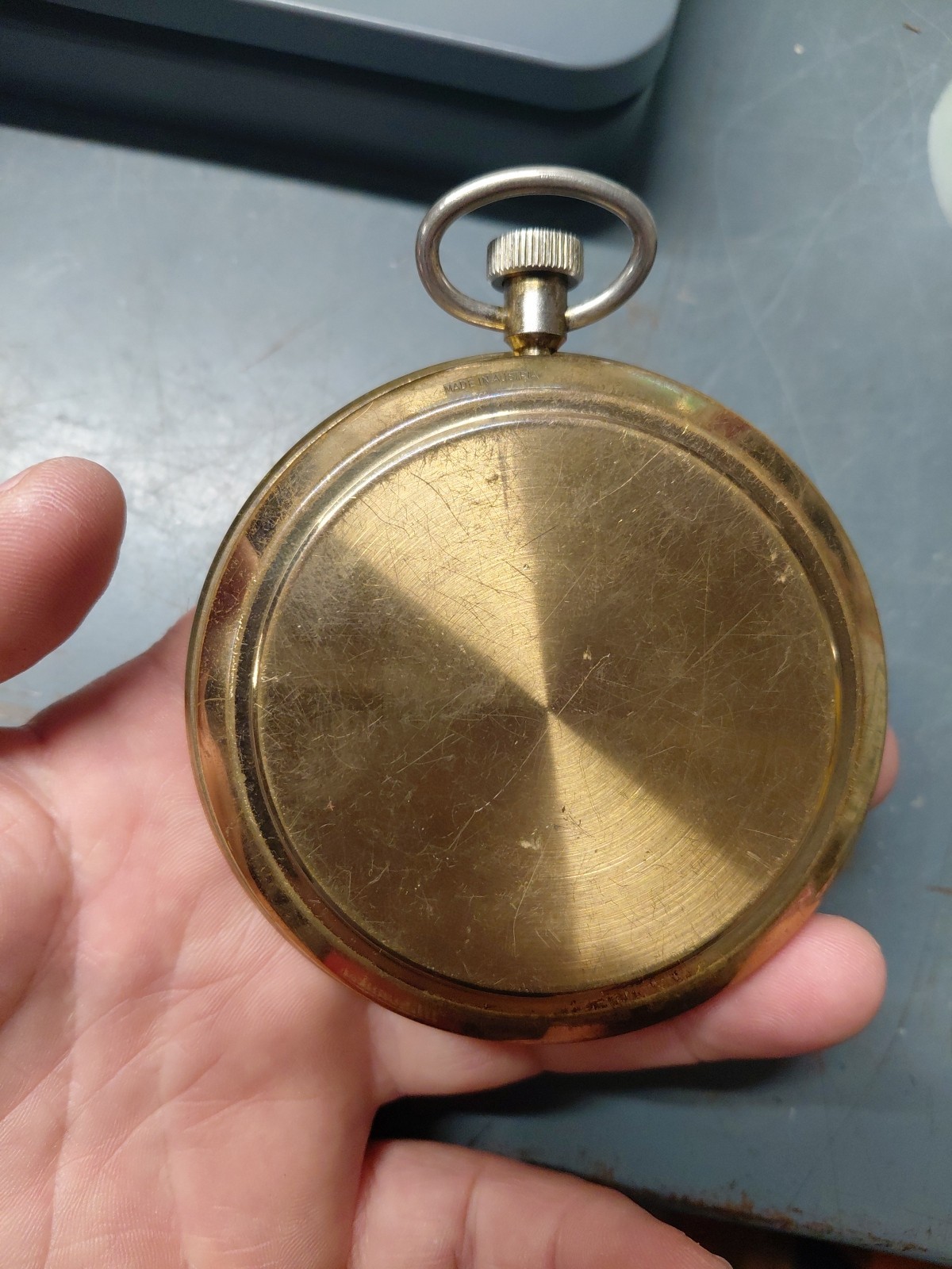 Huge Vintage VIP Trading Co. Austria 1 Jewel Pocket Watch Working