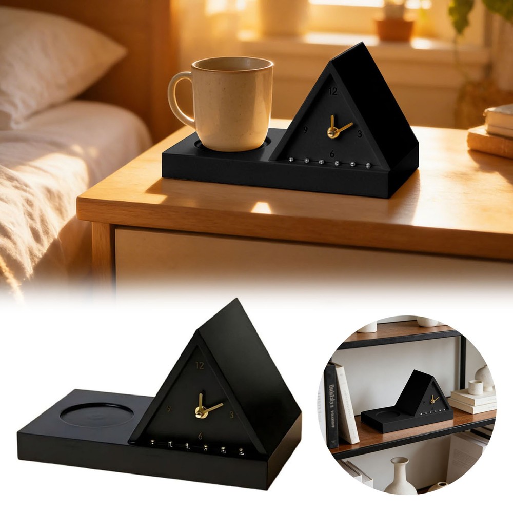 Bedside Bookshelf Clock With Light And Storage Function 4 In 1 Bedside