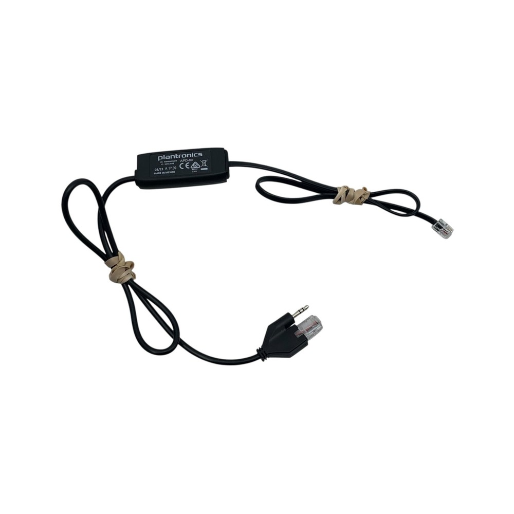 Plantronics APD-80 Electronic Hook Switch EHS Adapter (87327-01) Black