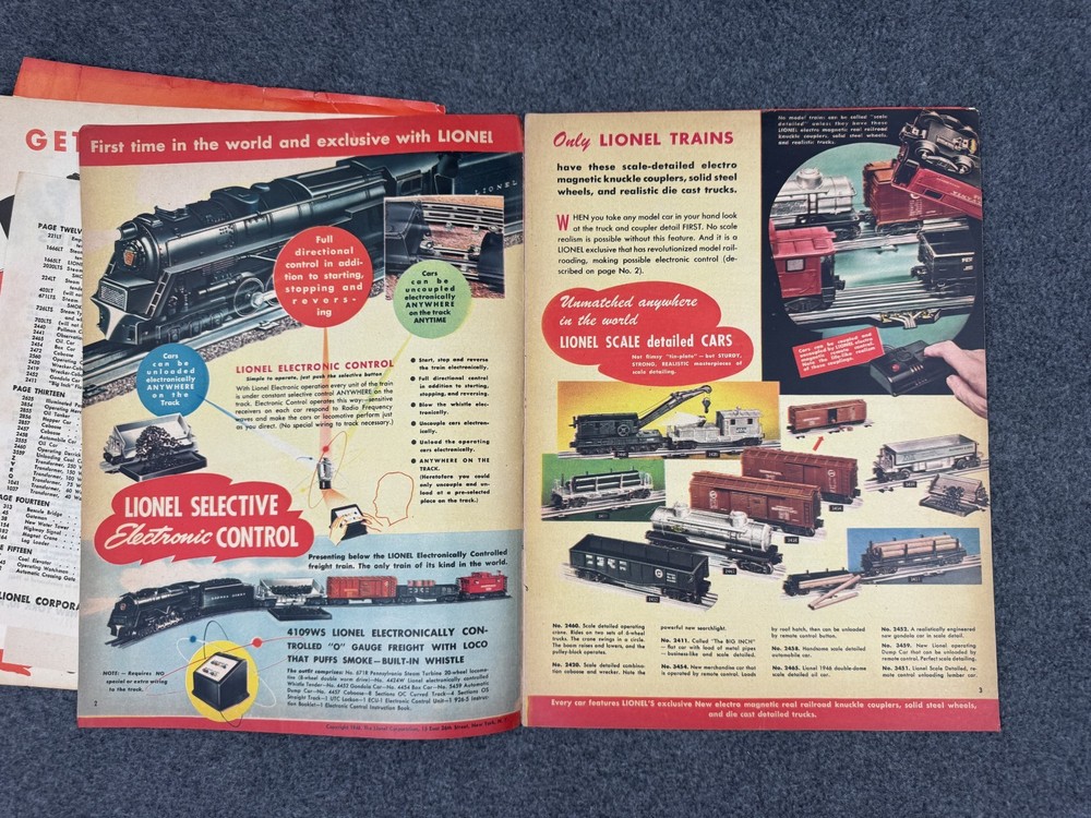 1946 Lionel Model Train Catalog