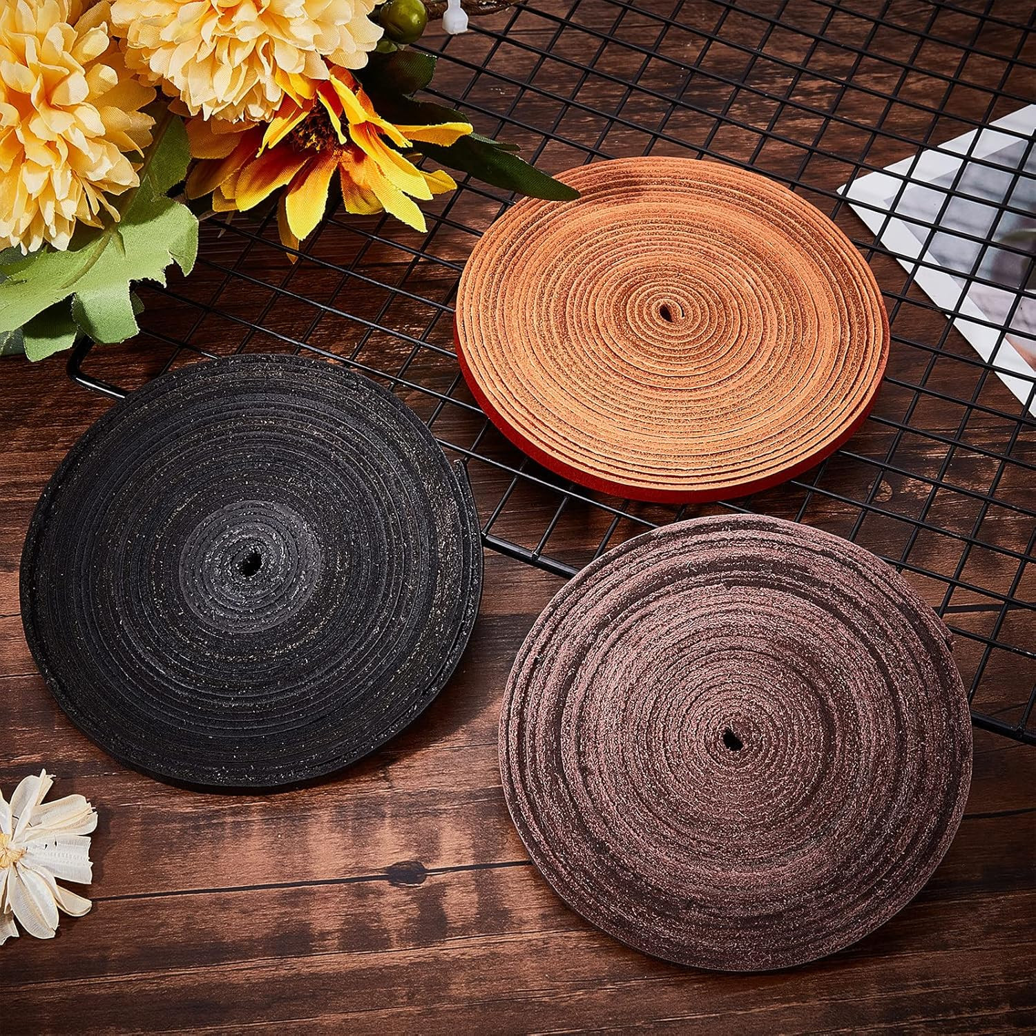 5.5Yds 5Mm Black Flat Genuine Leather Cord Natural Leather String Lace Strips Fu