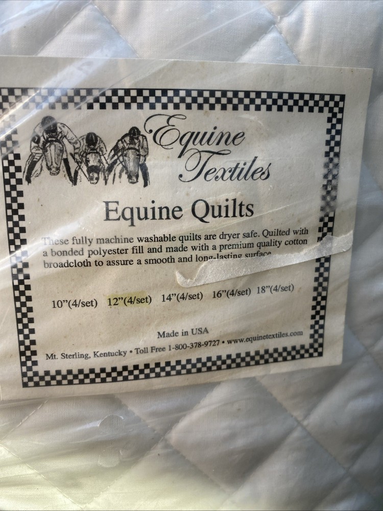 NEW Equine Quilts 4/pkg 12"