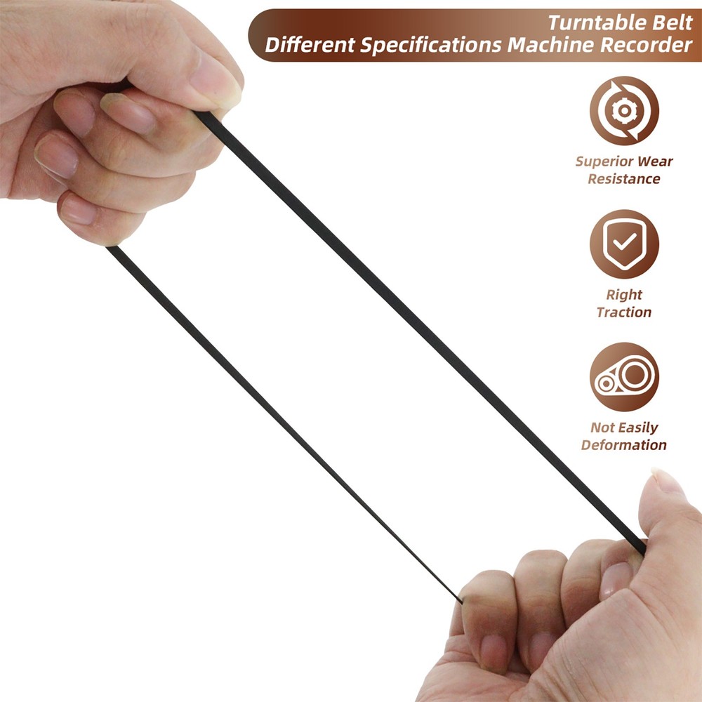 10pcs Premium Turntable Belt Different Specifications Rubber Belt Replace