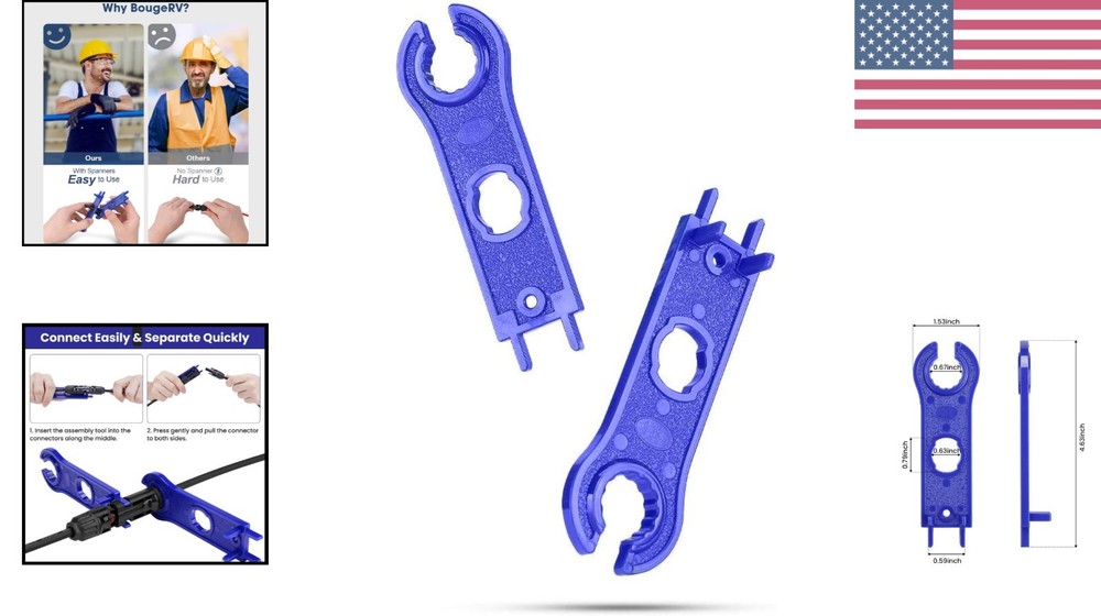 Versatile Solar Connector Spanners - Easy Disconnect Tool for Any Installation