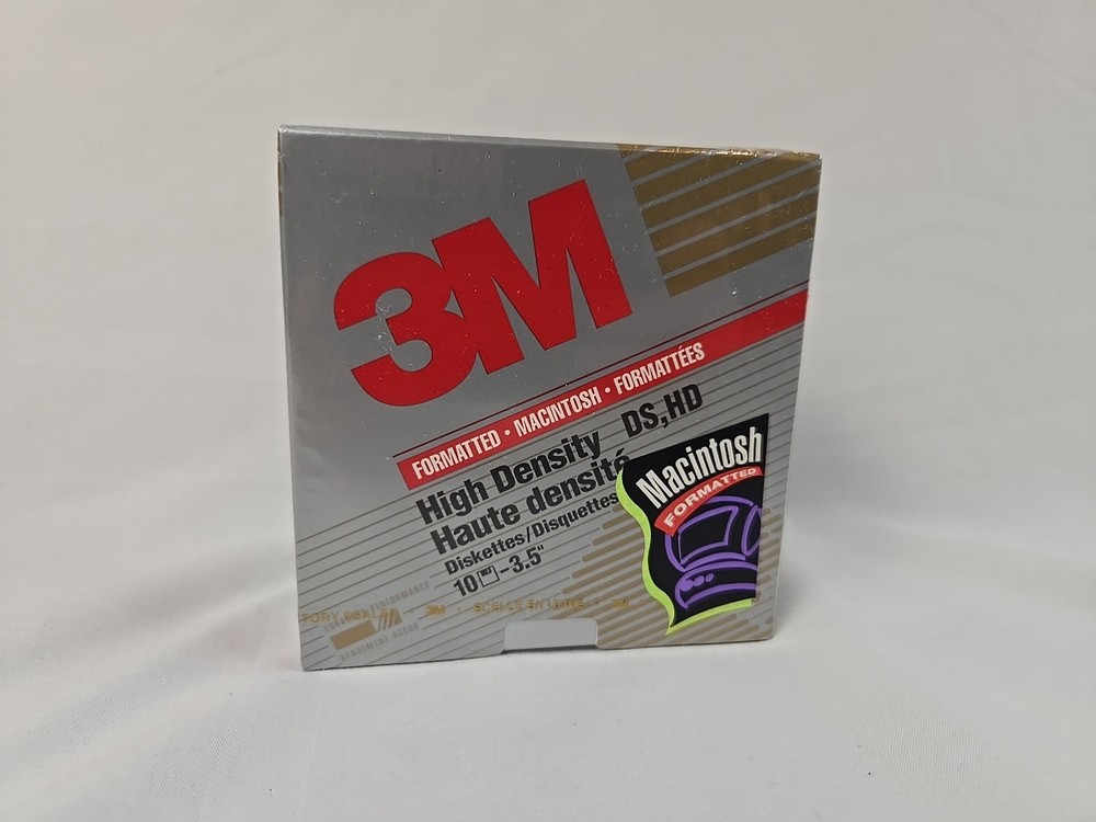 3M High Density Formatted Macintosh DS, HD (10) 3.5" Diskettes